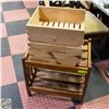 Image 1 : WOOD END TABLE & STACK BINS