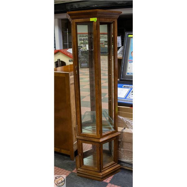 CORNER CABINET WITH BUILT IN LIGHT