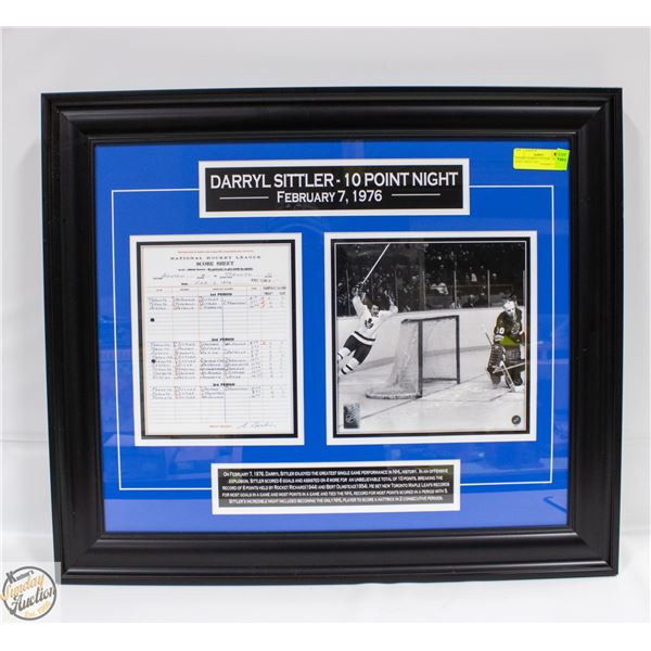 FRAMED DARRYL SITTLER - 10 POINT NIGHT 1976