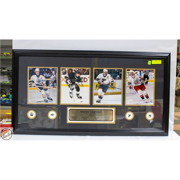 FRAMED WAYNE GRETZKY - 4 TEAMS