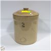 Image 1 : ALBERTA POTTERIES 2 GAL CROCK WITH LID
