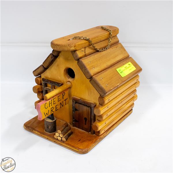 CHEEP RENT CABIN BIRDHOUSE