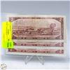 Image 2 : LOT OF 3 1954 $2 BILLS