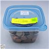 Image 1 : 2 LBS OF PENNIES OVER 350 COINS