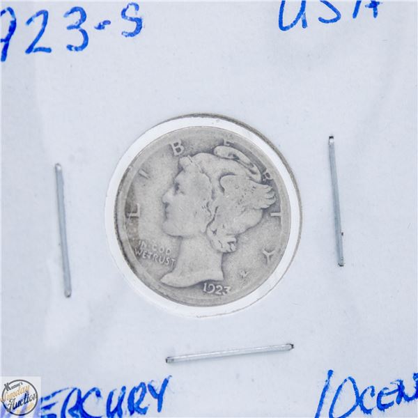 1923-5 USA MERCURY SILVER DIME