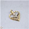 Image 1 : 10K HEART PENDANT WITH STONE .9 GRAMS