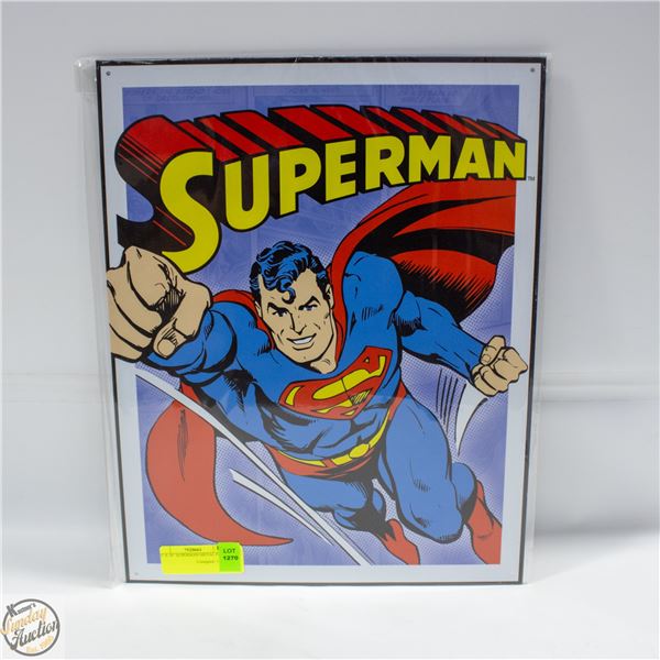 12" X 16" SUPERMAN METAL PANEL