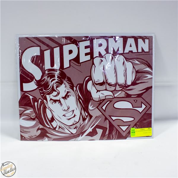 12" X 16" SUPERMAN METAL PANEL