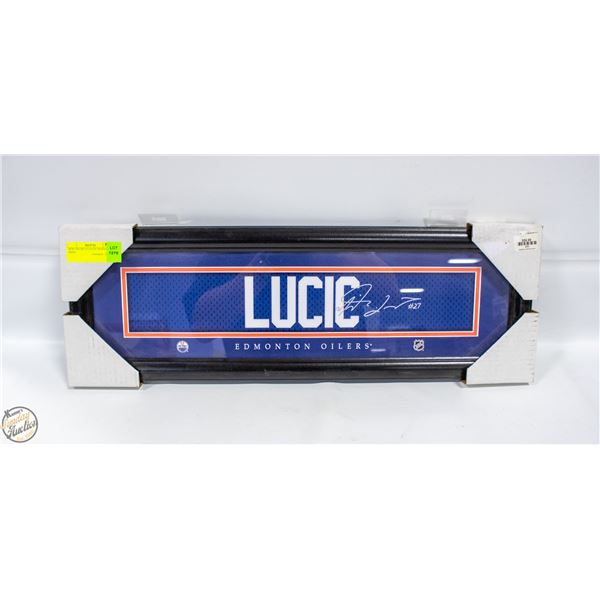 NEW OILERS #27 LUCIC SIGNATURE PRINTED