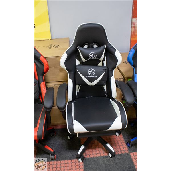 BRAND NEW LEATHERETTE GAMING CHAIR WITH FOOT