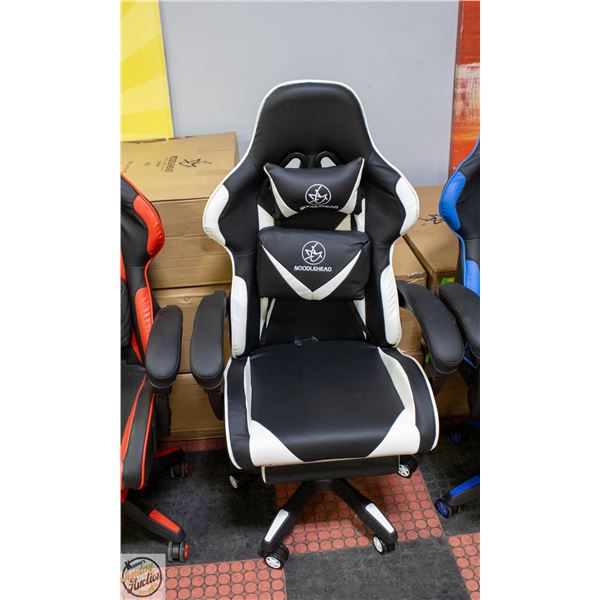 BRAND NEW LEATHERETTE GAMING CHAIR WITH FOOT