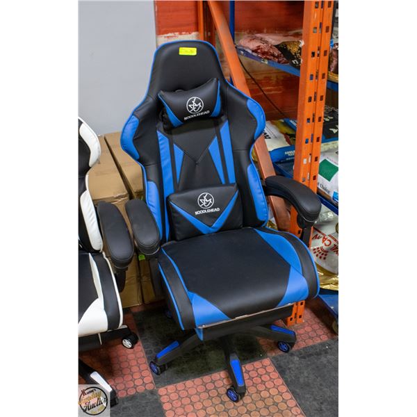 BRAND NEW LEATHERETTE GAMING CHAIR WITH FOOT