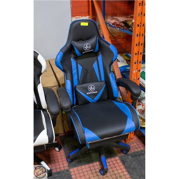 BRAND NEW LEATHERETTE GAMING CHAIR WITH FOOT