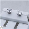Image 1 : NEW SILVER PLATED SQUARE STUD EARRINGS