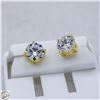 Image 1 : NEW GOLD PLATED ROUND STUD EARRINGS