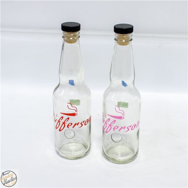 2 PUFFERSON BOTTLES+HOLE CUT OUT FOR TURNING INTO