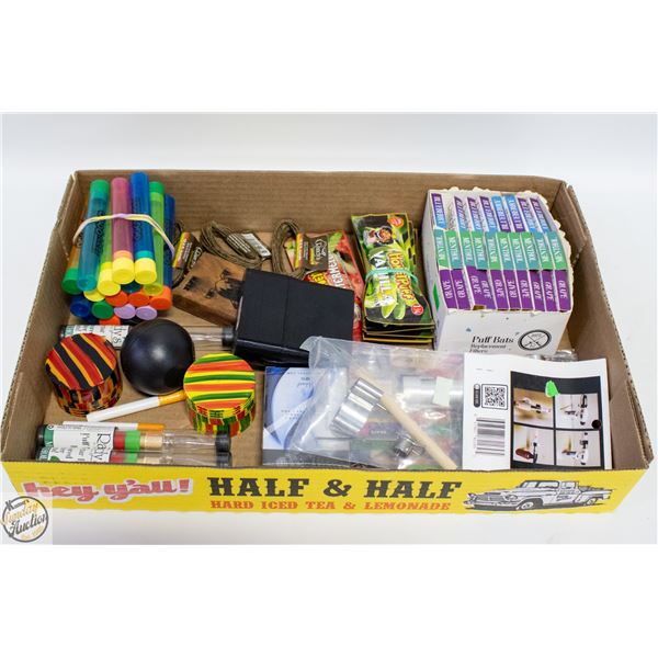 FLAT OF MISC CANNABIS ACCESSORIES
