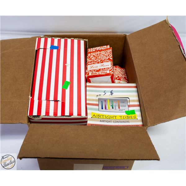 BOX OF PIPES AND PARAPHENALIA