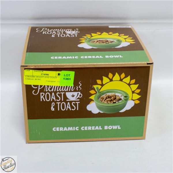 CERAMIC ROAST AND TOAST CEREAL BOWL