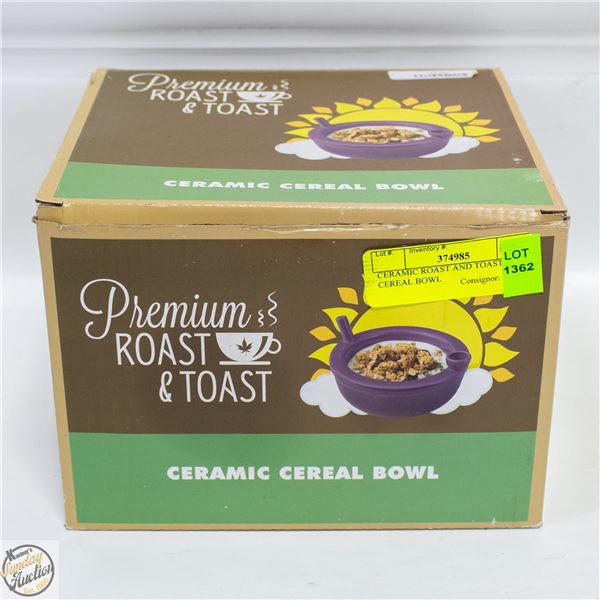 CERAMIC ROAST AND TOAST CEREAL BOWL