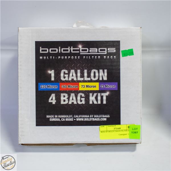 BOX OF BOLDT BAGS FILTER BAGS