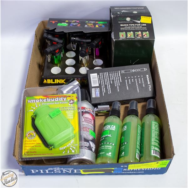 FLAT OF MISC CANNABIS ACCESSORIES