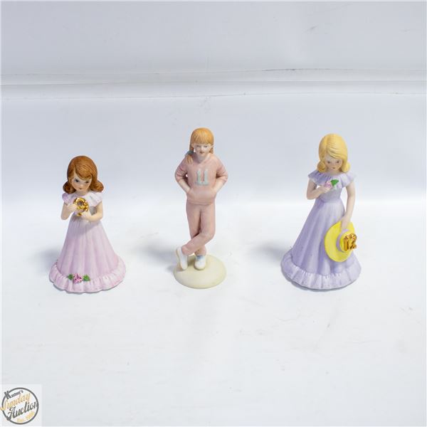 LOT OF 3 VINTAGE (1981) ENESCO "GROWING UP