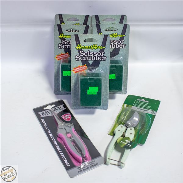 BUD TRIMMERS + SCISSOR SCRUBBERS