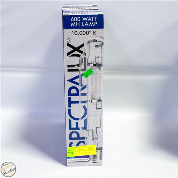 (3) SPECTRALUX 600WATT MH LAMP 10000°K
