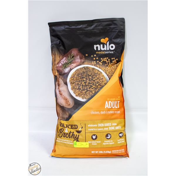 20LB NULO ADULT DOG FOOD POULTRY RECIPE