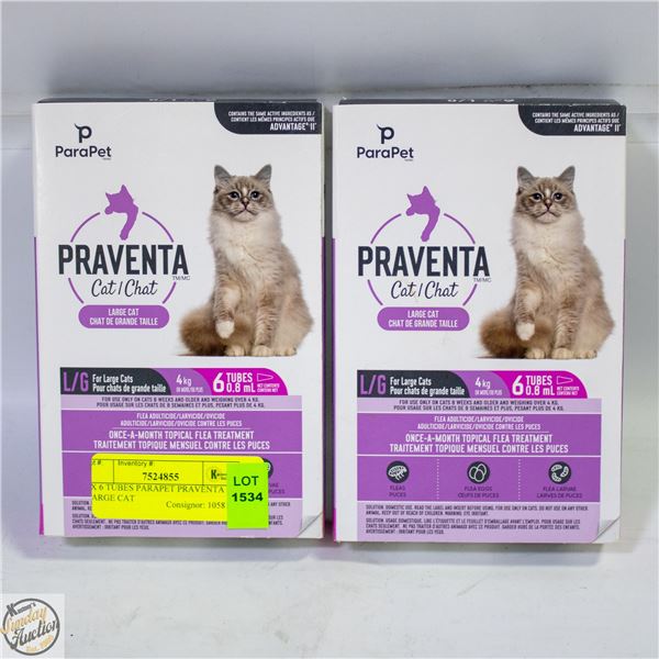 2X 6 TUBES PARAPET PRAVENTA LARGE CAT