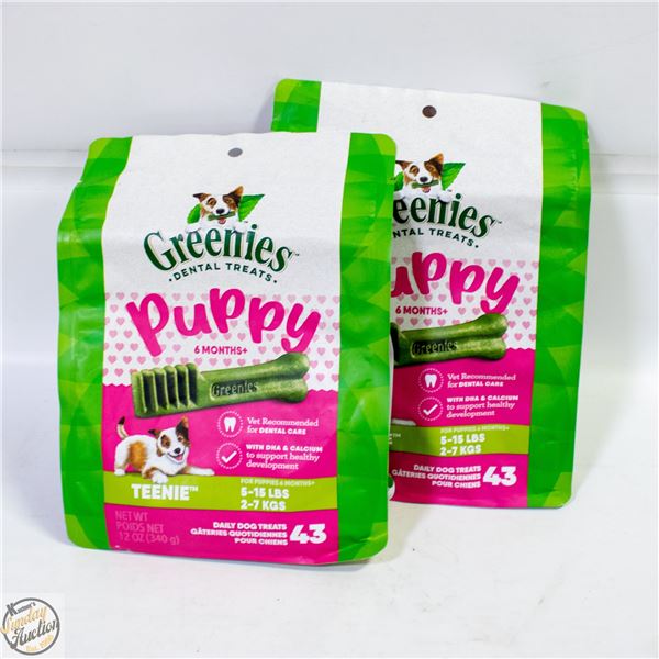 2X340G GREENIES PUPPY TEENIE 5-15LB DENTAL