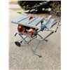 Image 1 : RIDGID TABLE SAW W/ROLLING STAND +10" DIABLO BLADE