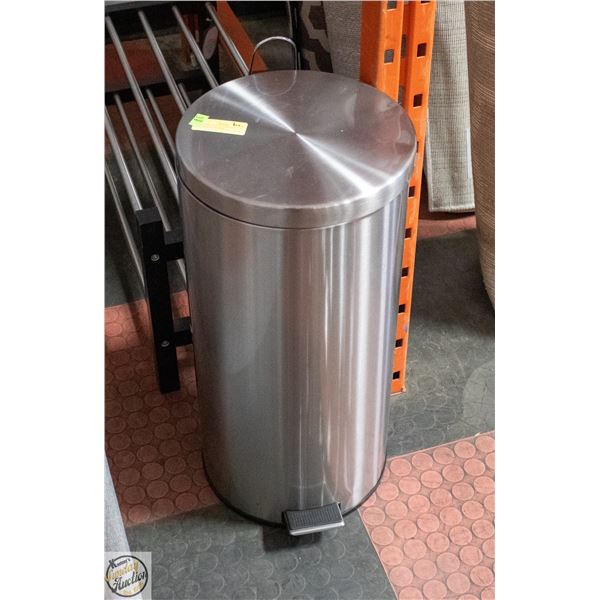 STAINLESS STEEL GARBAGE CAN WITH FOOT PEDDLE