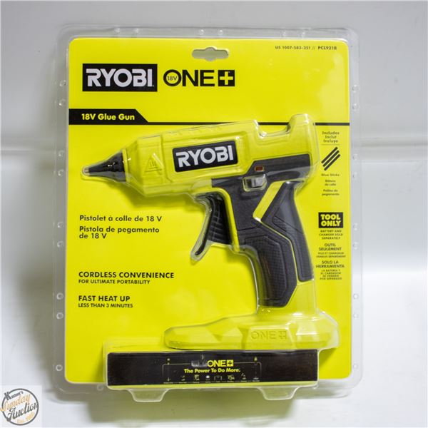 NEW RYOBI 18 VOLT CORDLESS GLUE GUN
