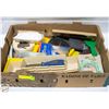 Image 1 : LARGE FLAT OF DRYWALL SUPPLIES AND TOOLS