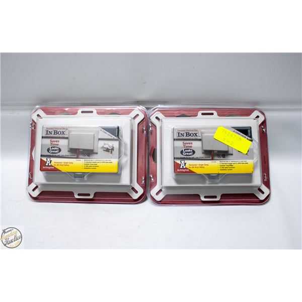2 RECESSED ELECTRICAL J BOXES
