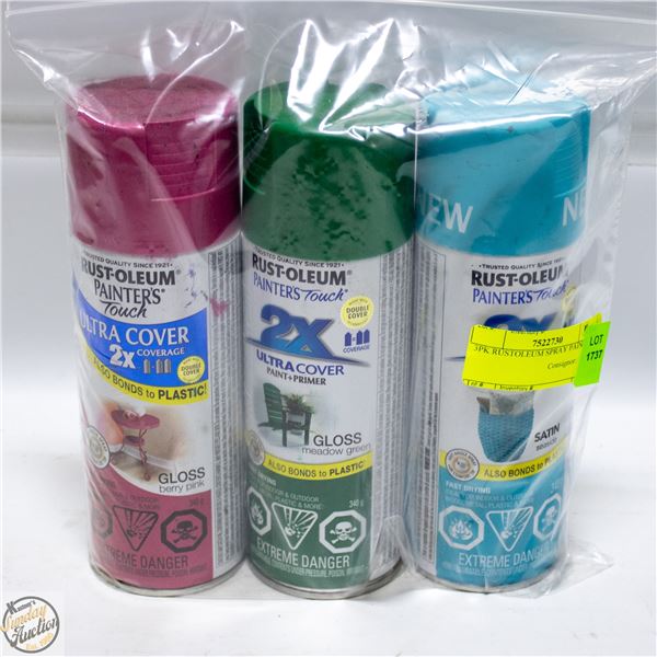 3PK RUSTOLEUM SPRAY PAINT