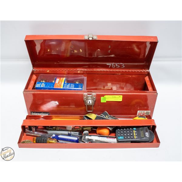 SMALL TOOL BOX WITH MISC. TOOLS