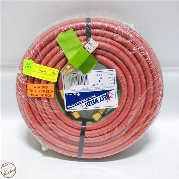 OXYGEN & ACETYLENE HOSE 25 FEET,