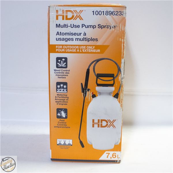 NEW HDX MULTI-USE PUMP SPRAYER 7.6 LITRE