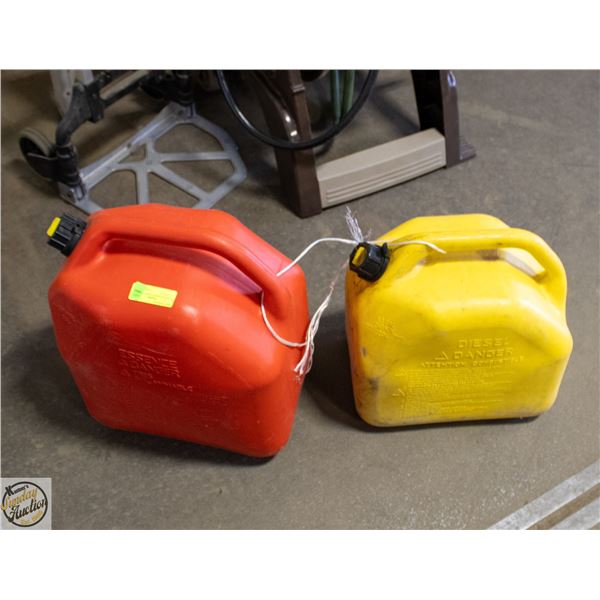 5 GALLON DIESEL JERRY CAN & 5 GALLON