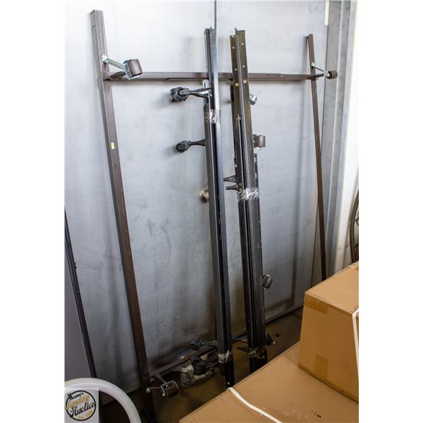 THREE SETS OF ADJUSTABLE METAL BEDRAILS
