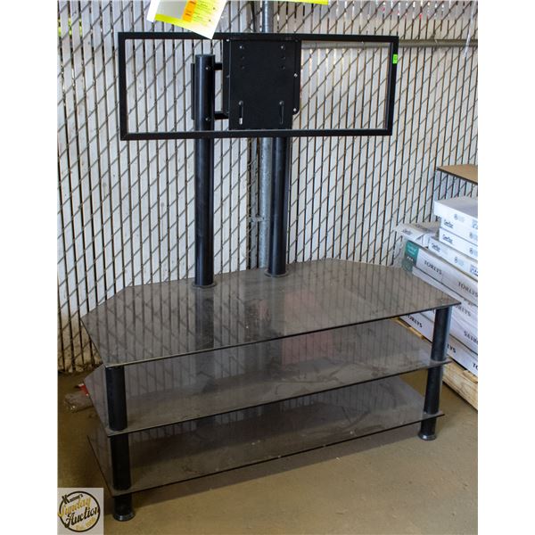 UNCLAIMED METAL AND GLASS LCD TV STAND