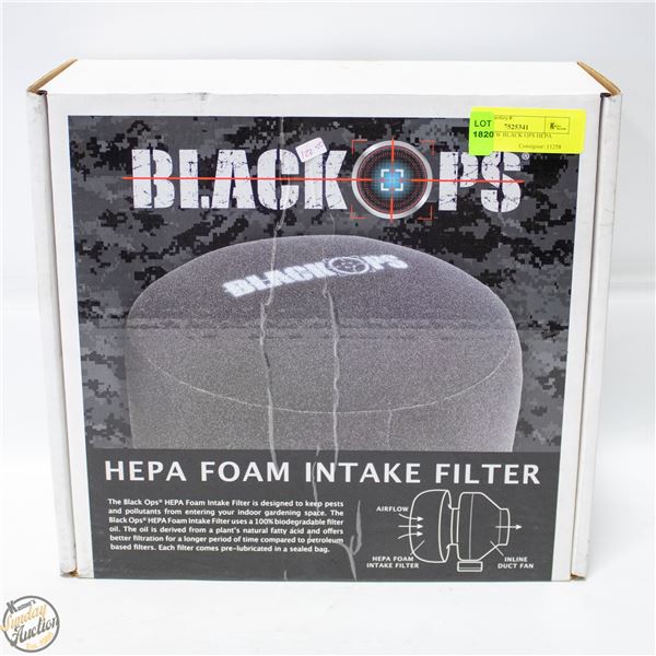 BRAND NEW BLACK OPS HEPA