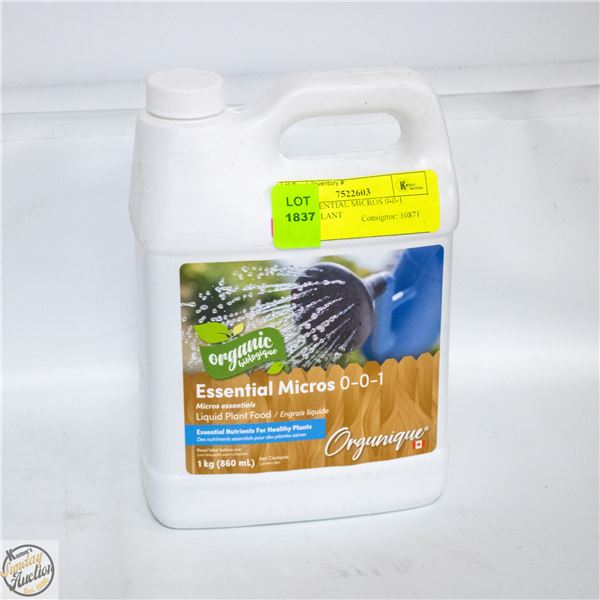 1 KG ESSENTIAL MICROS 0-0-1 LIQUID PLANT