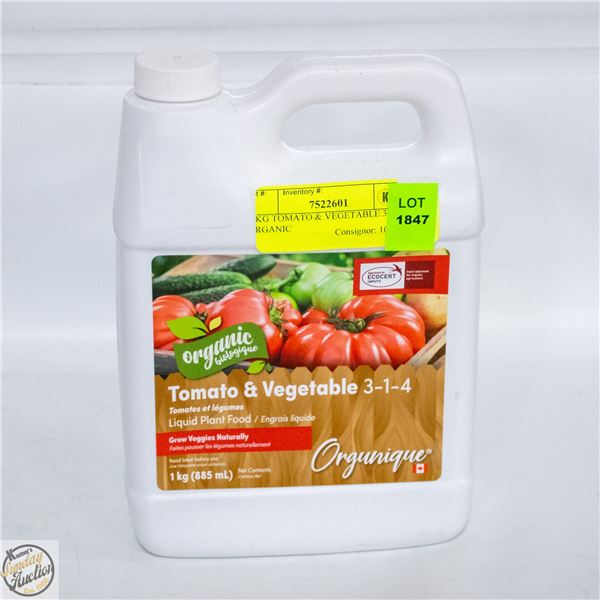 1 KG TOMATO & VEGETABLE 3-1-4 ORGANIC