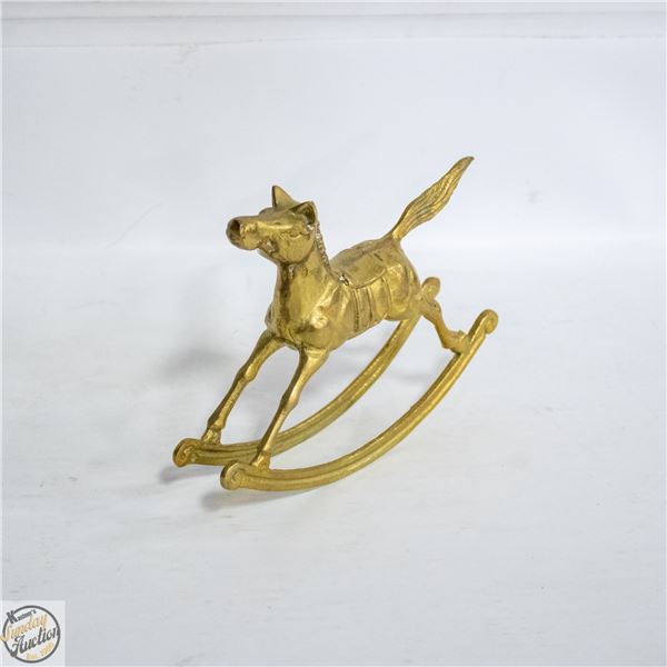 BRASS ROCKING HORSE