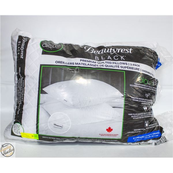 BEAUTYREST 2 PK OF QUILTED PILLOWS QUEEN SZ SOFT