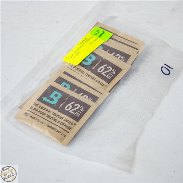 10PACK X 30G BOVEDA TERPENE SHIELD 62% RH,
